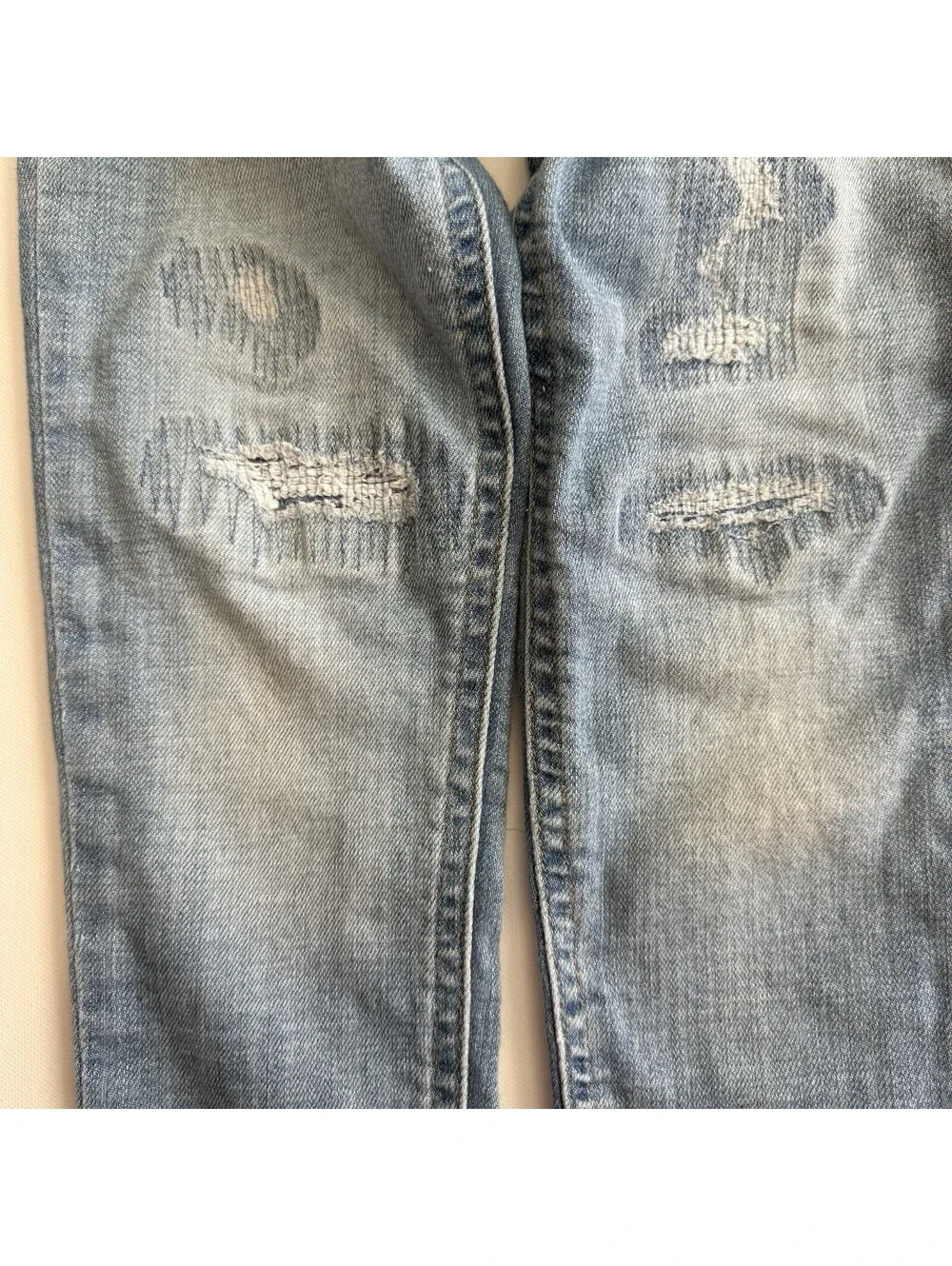 Polo Ralph Lauren Tompkins HR Skinny Jeans Girls Size 5 Distressed Light Wash